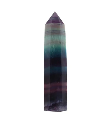 Single Pointed Colorful Fluorite Crystal