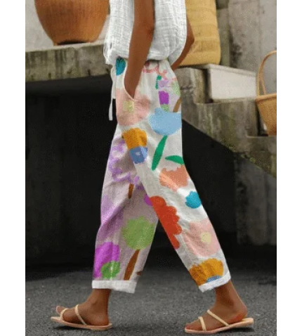Women’s Floral Print Casual Pants