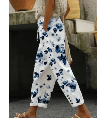 Women’s Floral Print Casual Pants
