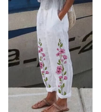 Women’s Floral Print Casual Pants