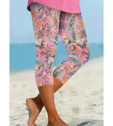 Women’s Paisley Print Casual Leggings