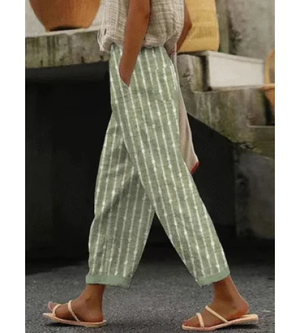 Women’s Striped Print Casual Leggings