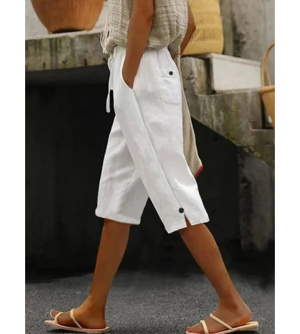 Casual Plain Straight Pants