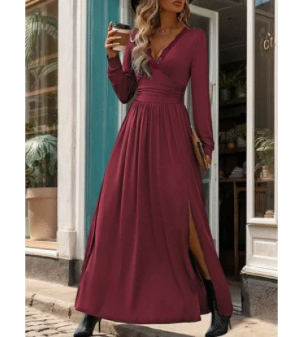 Plain Casual Loose Dress With No