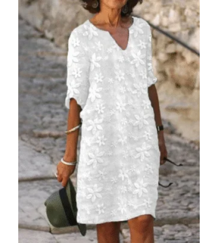Women’s Floral Print V-Neck Dress