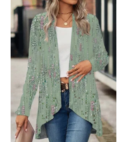 Women’s Floral Spring Print Casual Fashion Cardigan