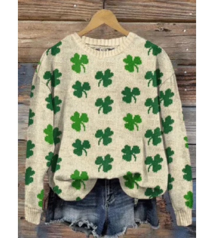Women’s St. Patrick’s Day Jacquard Sweater